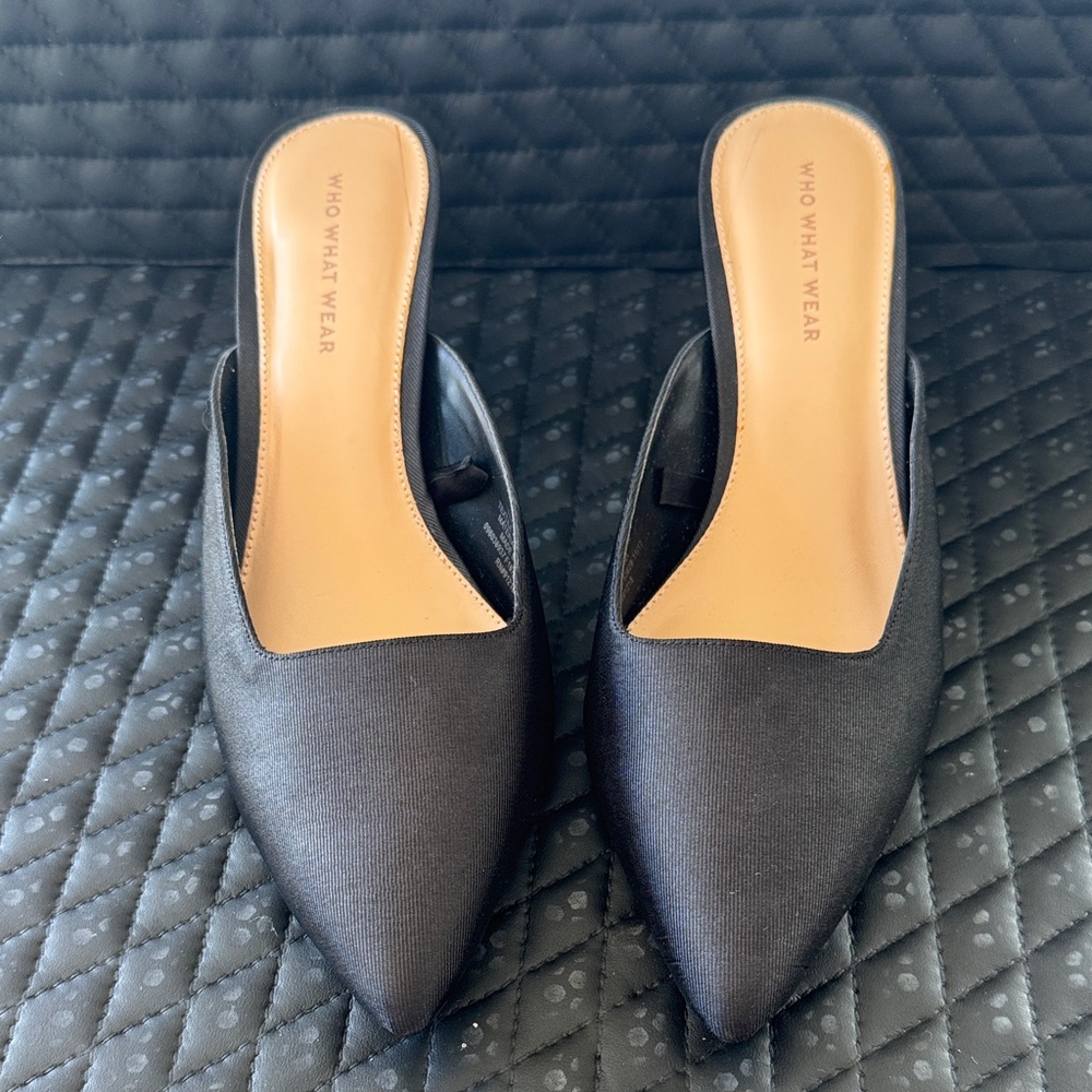 Who What Wear Elegant Black Mules